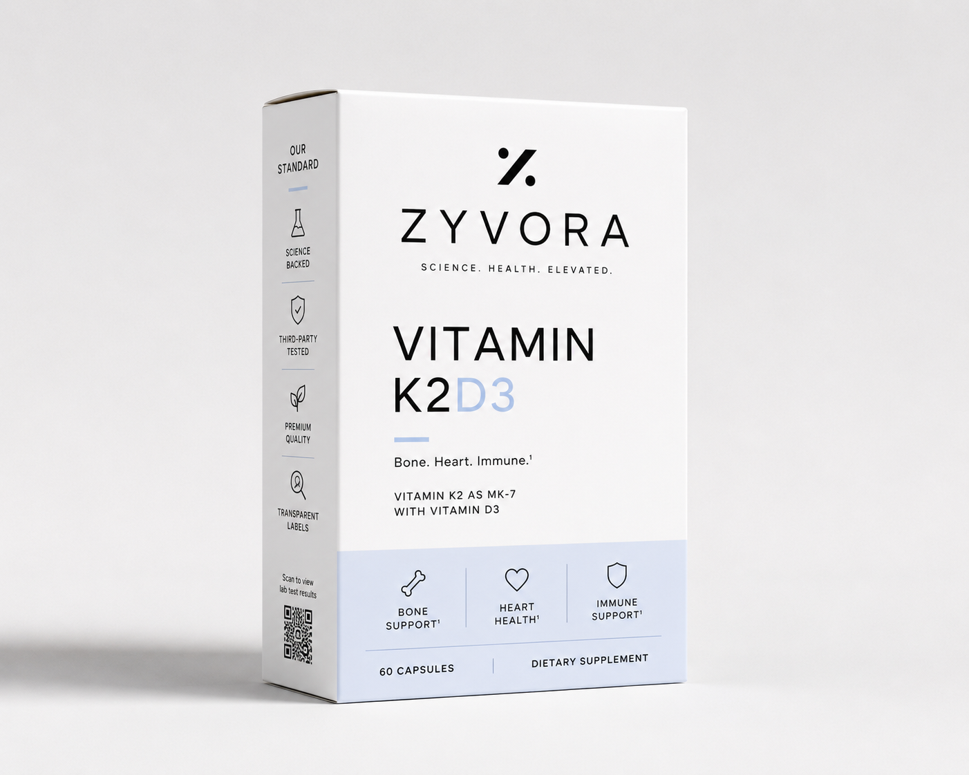 ZYVORA K2 + D3 Vitamins | Bone & Heart Support